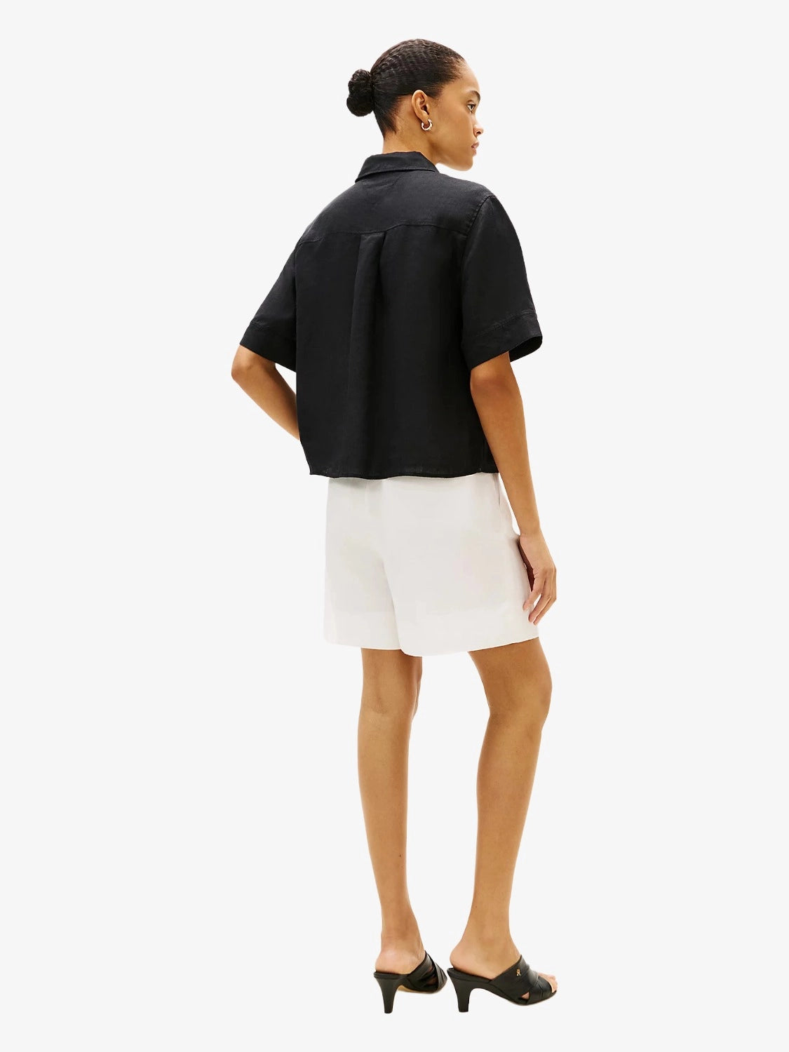 chemise-femme-tommy-hilfiger-noire-lin-WW0WW48925BDS-dos