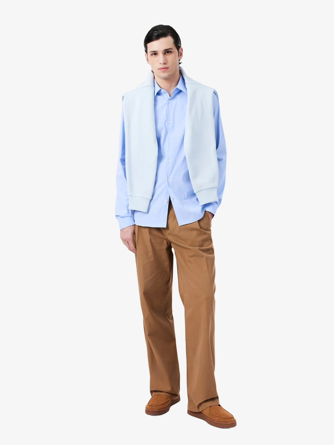 chemise-lacoste-bleue-popeline-porte-ch8793-00-fac