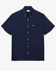 chemise-lacoste-marine-lin-homme-CH5699-00 166-a-plat
