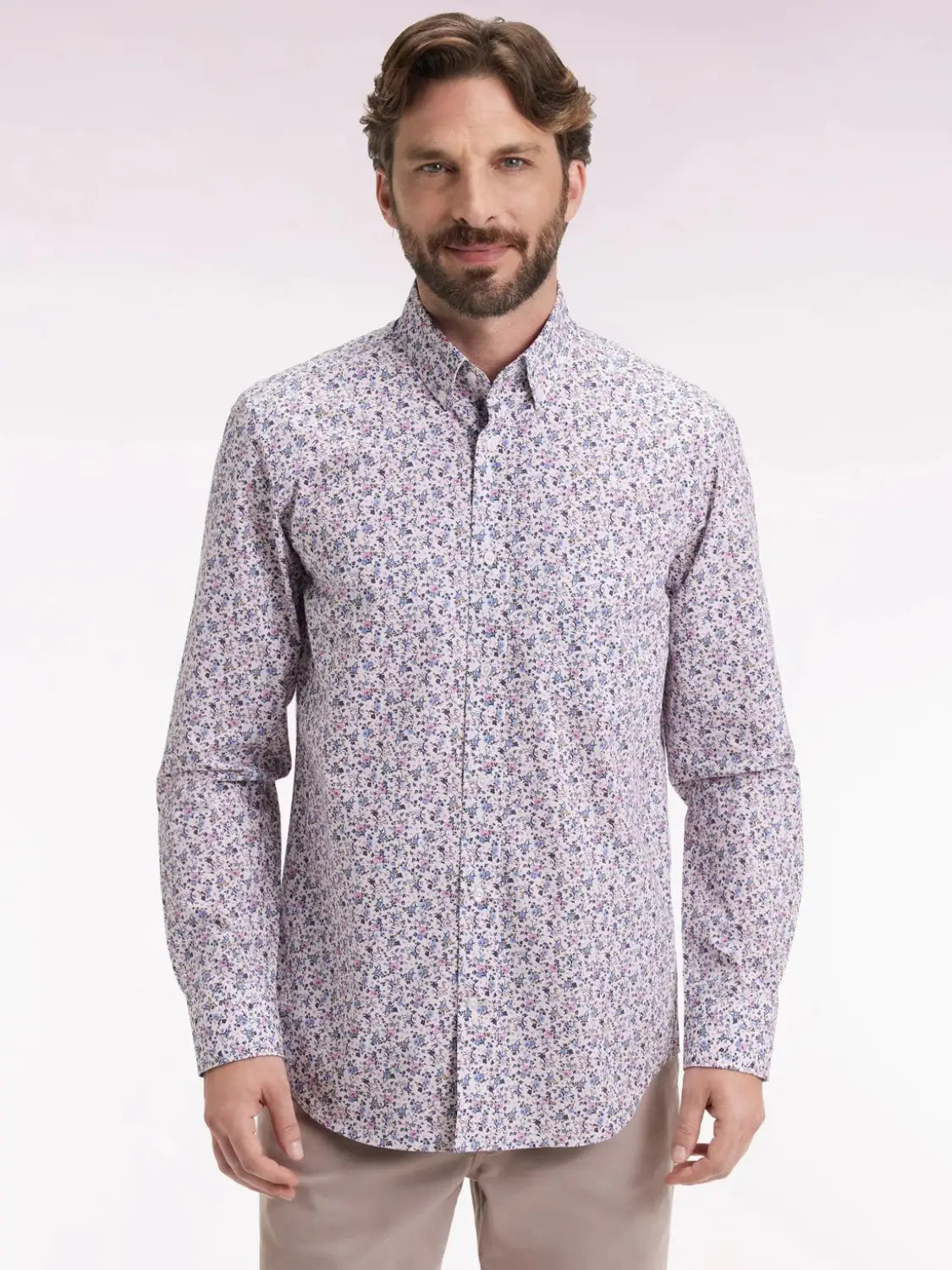 chemise-motifs-eden-park-bleu-homme-face-zoom