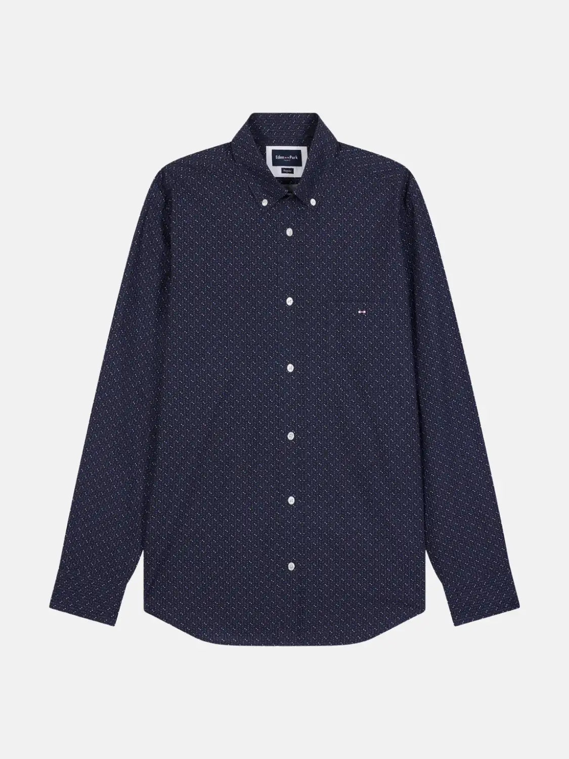 chemise-motifs-eden-park-marine-homme-a-plat