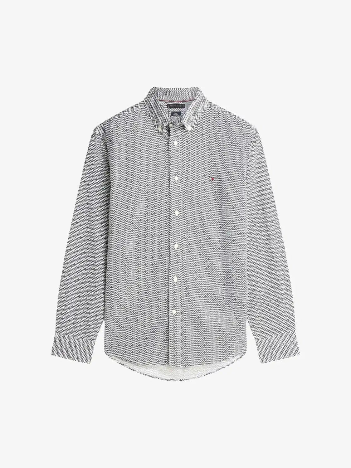 chemise-motifs-tommy-hilfiger-bleue-homme-MW0MW41698CUN-a-plat