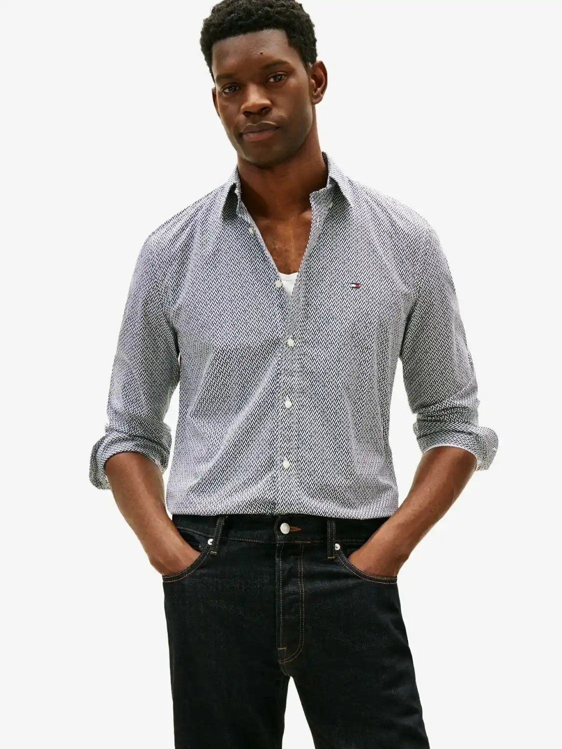 chemise-motifs-tommy-hilfiger-bleue-homme-MW0MW41698CUN-face