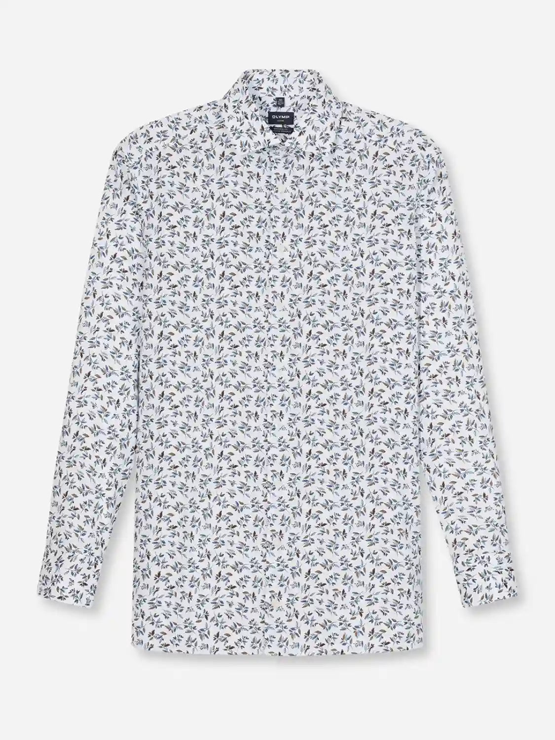 chemise-olymp-blanche-motifs-homme-a-plat