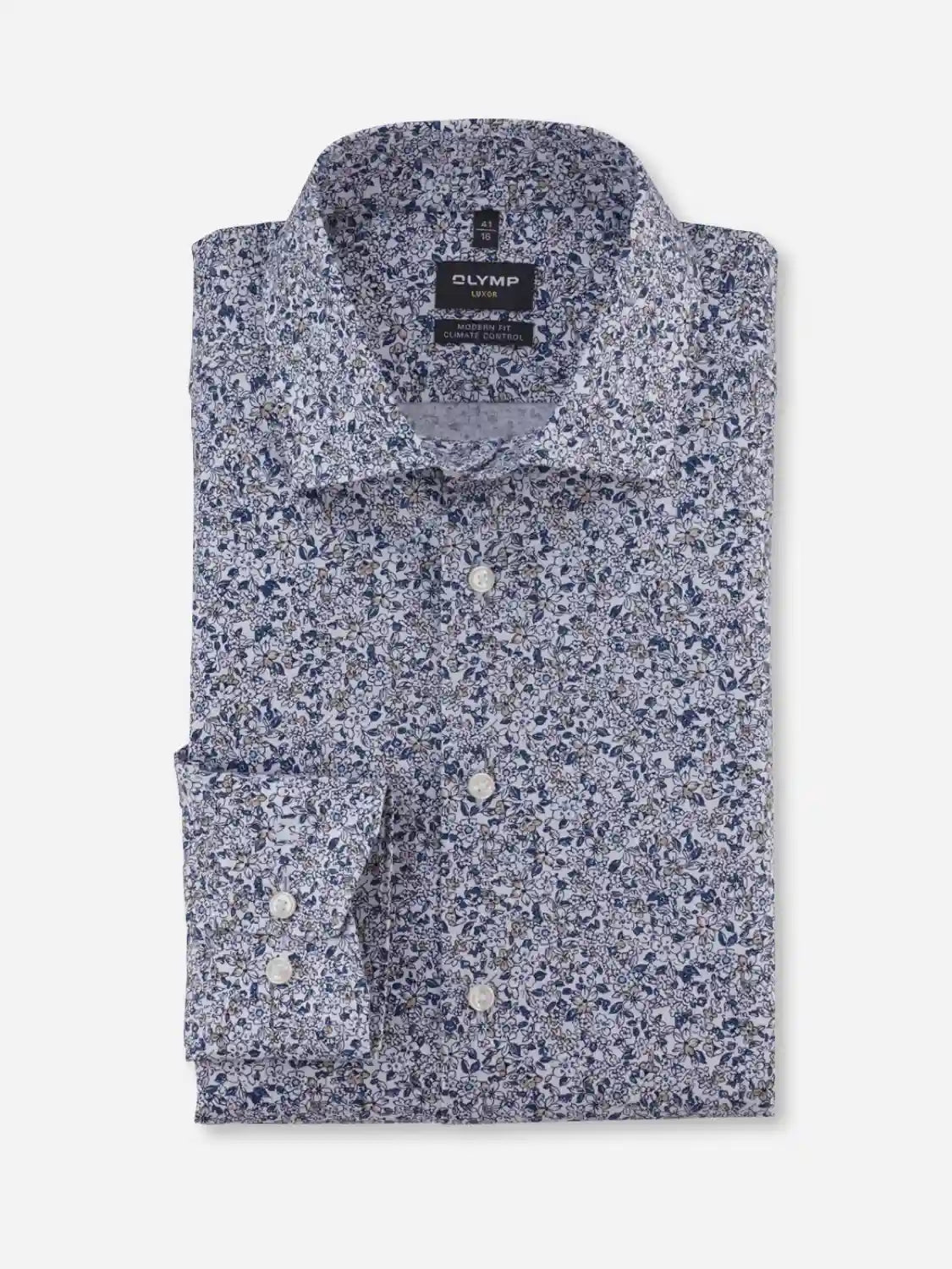chemise-olymp-motifs-bleue-face