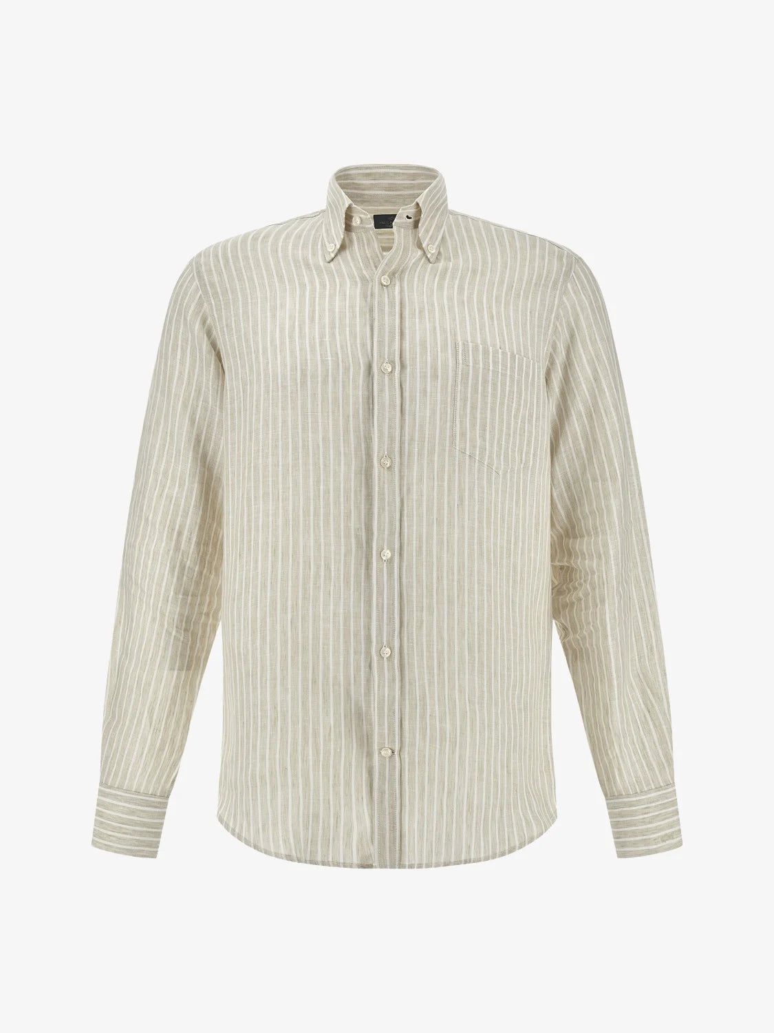 chemise-paul-shark-beige-lin-homme-26413164CF VA7-a-plat