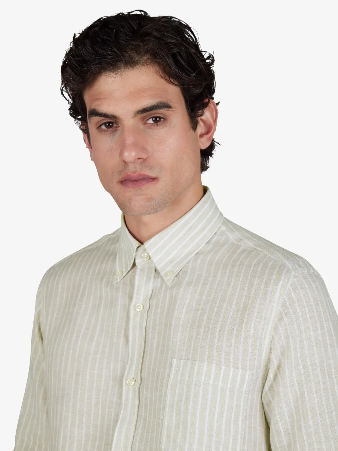 chemise-paul-shark-beige-lin-homme-26413164CF VA7-zoom
