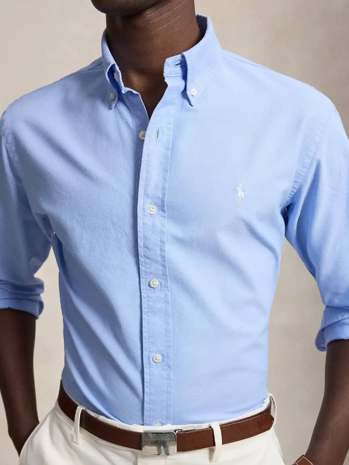 chemise-ralph-lauren-ajuste-bleue-coton-710805564517-zoom