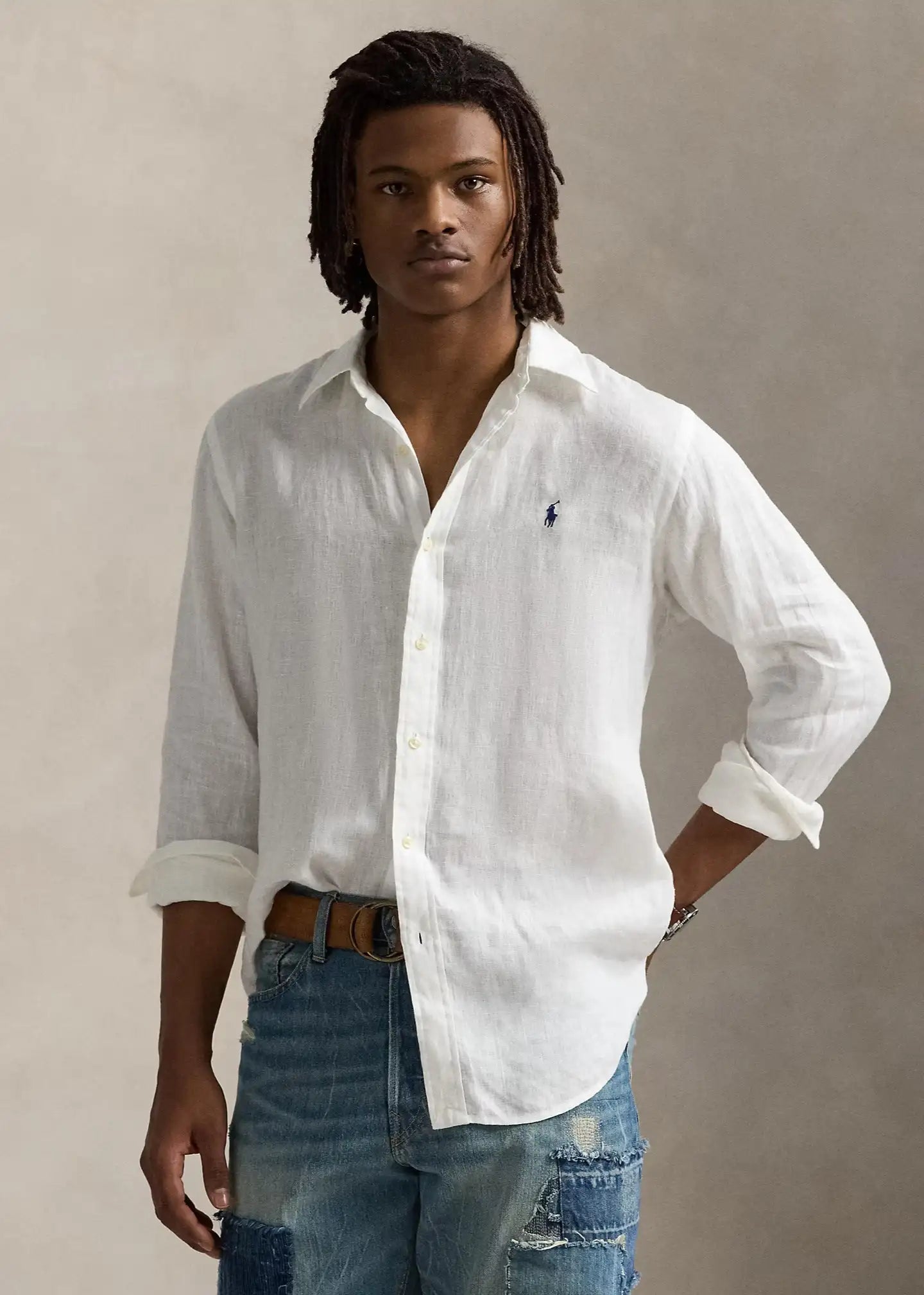 chemise-ralph-lauren-en-lin-blanche-710966295003-face