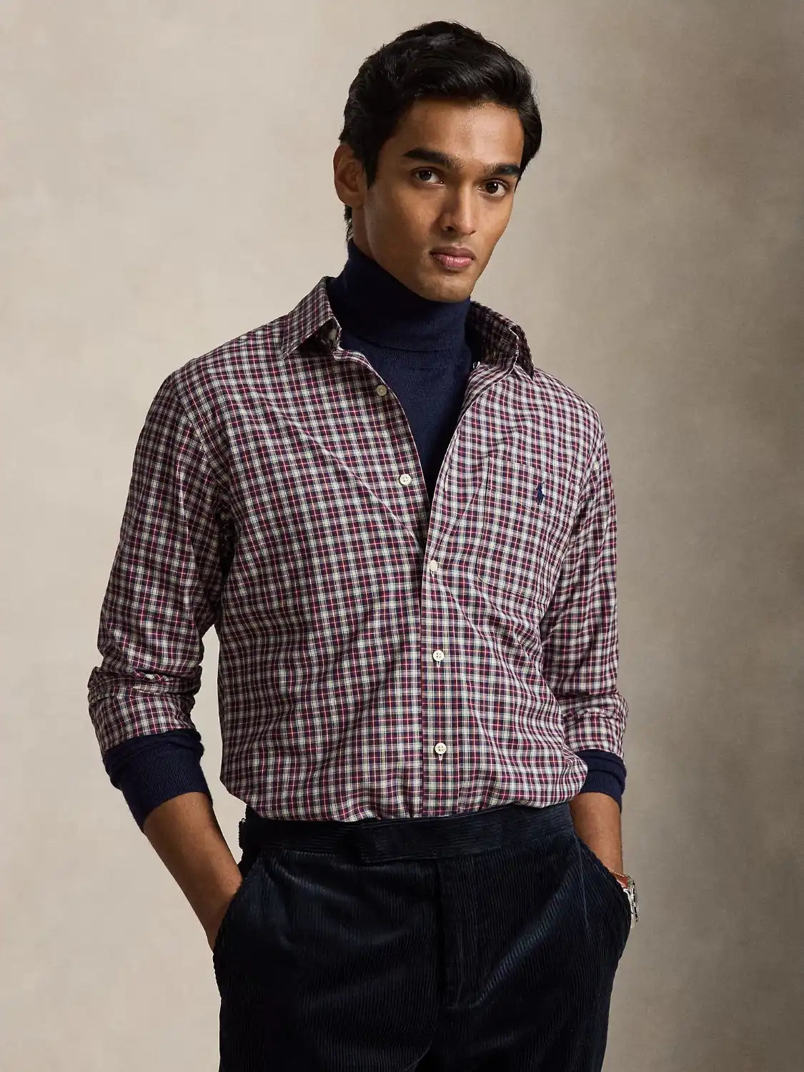 chemise-ralph-lauren-rouge-homme-710B30146001-face