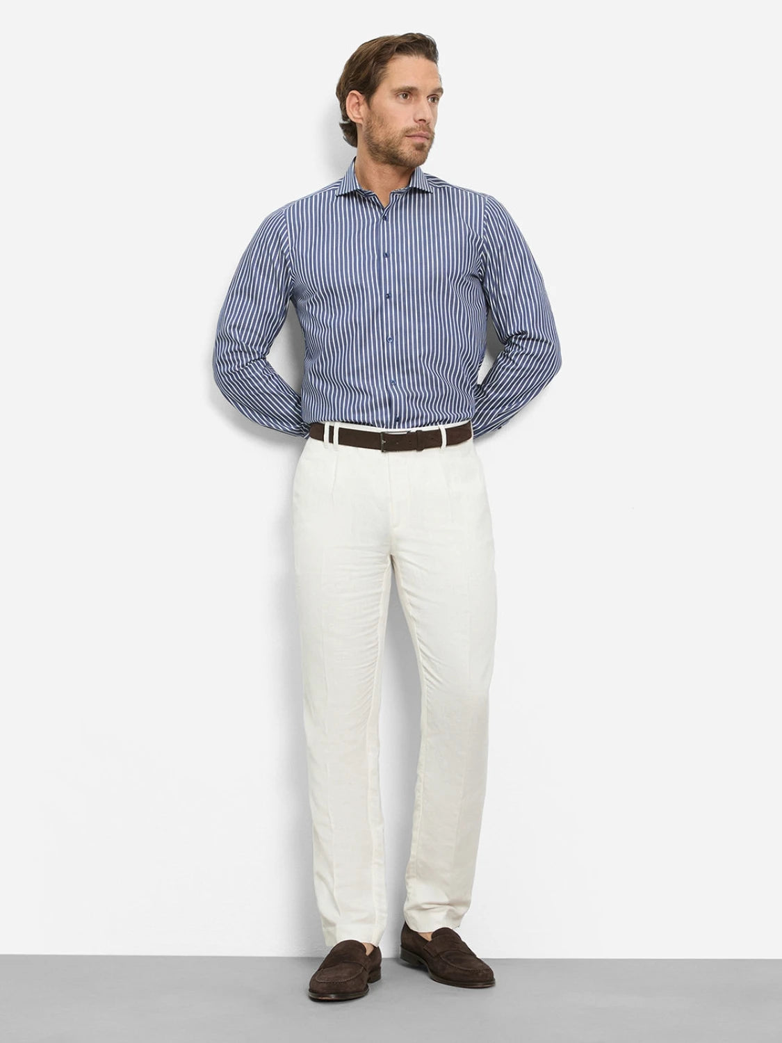chemise-rayee-olymp-215574-marine-porte