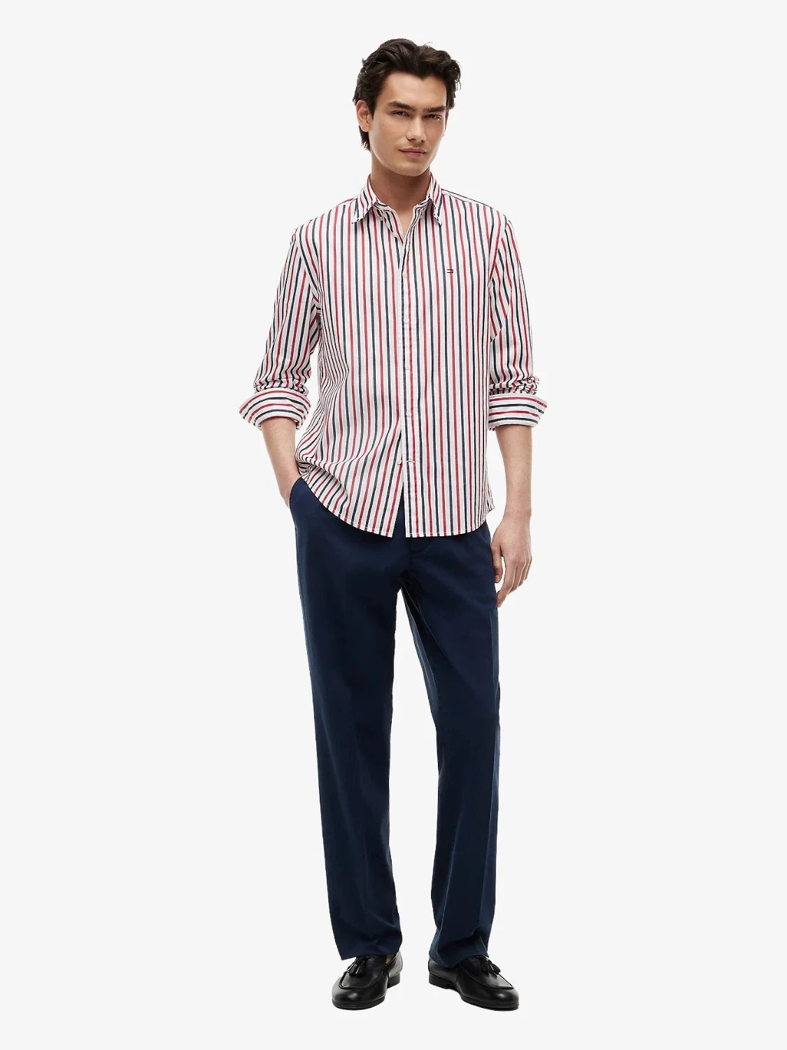 chemise-rayures-tommy-hilfiger-rouge-homme-MW0MW433150EV-porte