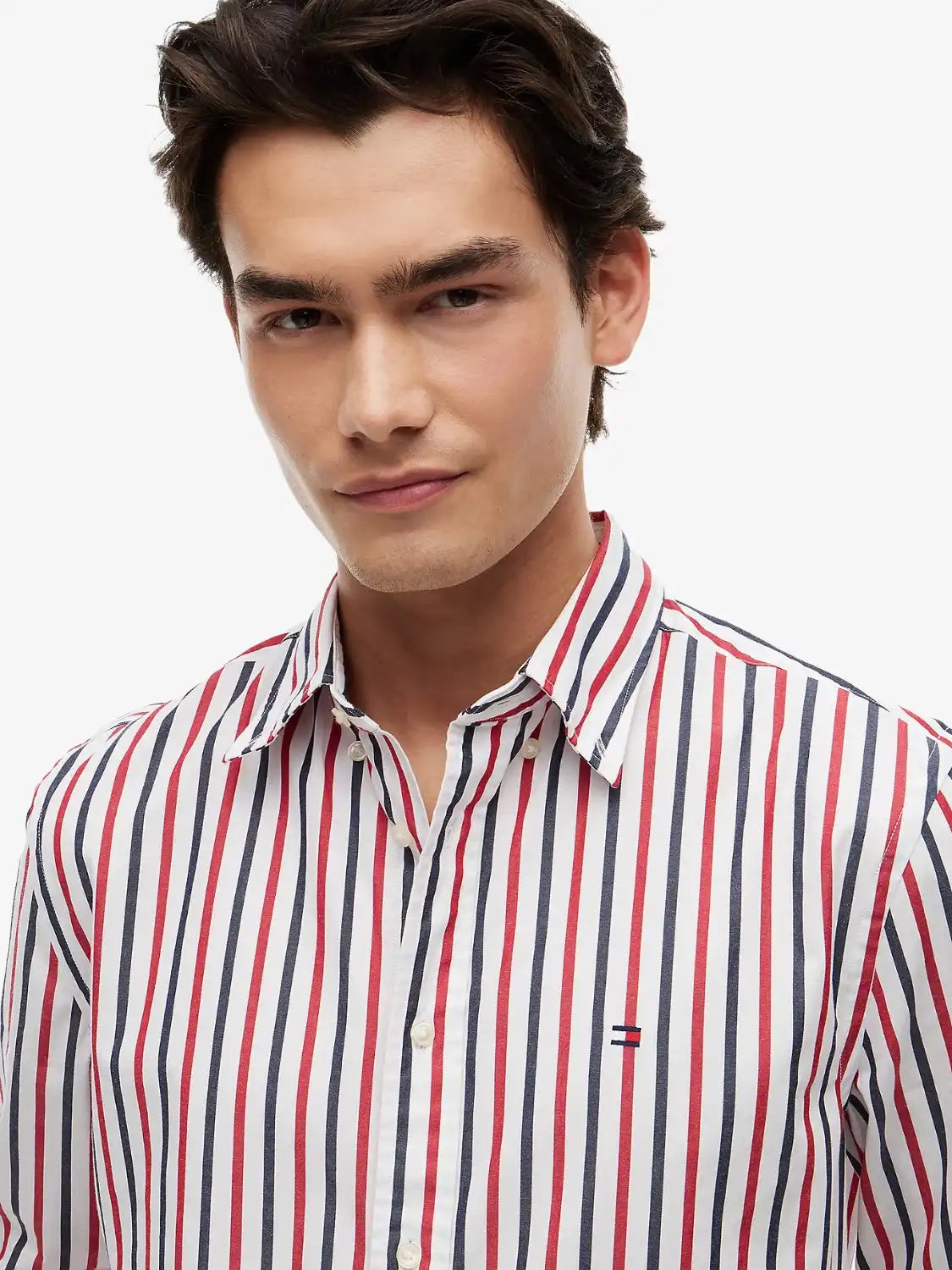 chemise-rayures-tommy-hilfiger-rouge-homme-MW0MW433150EV-zoom