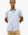 chemise-tommy-hilfiger--bleue-lin-MW0MW41531C1O-face