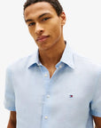 chemise-tommy-hilfiger--bleue-lin-MW0MW41531C1O-zoom