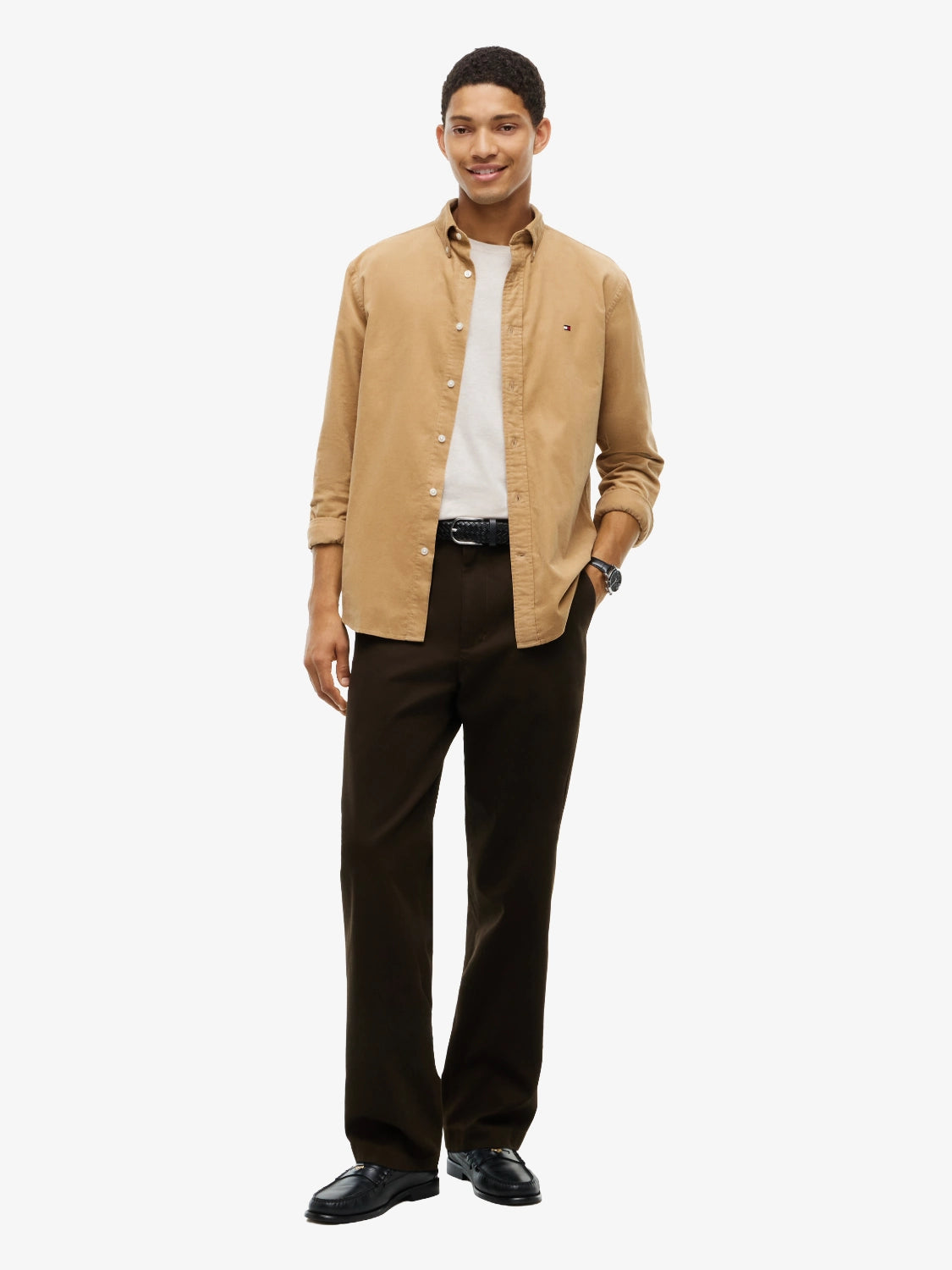 chemise-tommy-hilfiger-beige-porte-mw0mw40486abs
