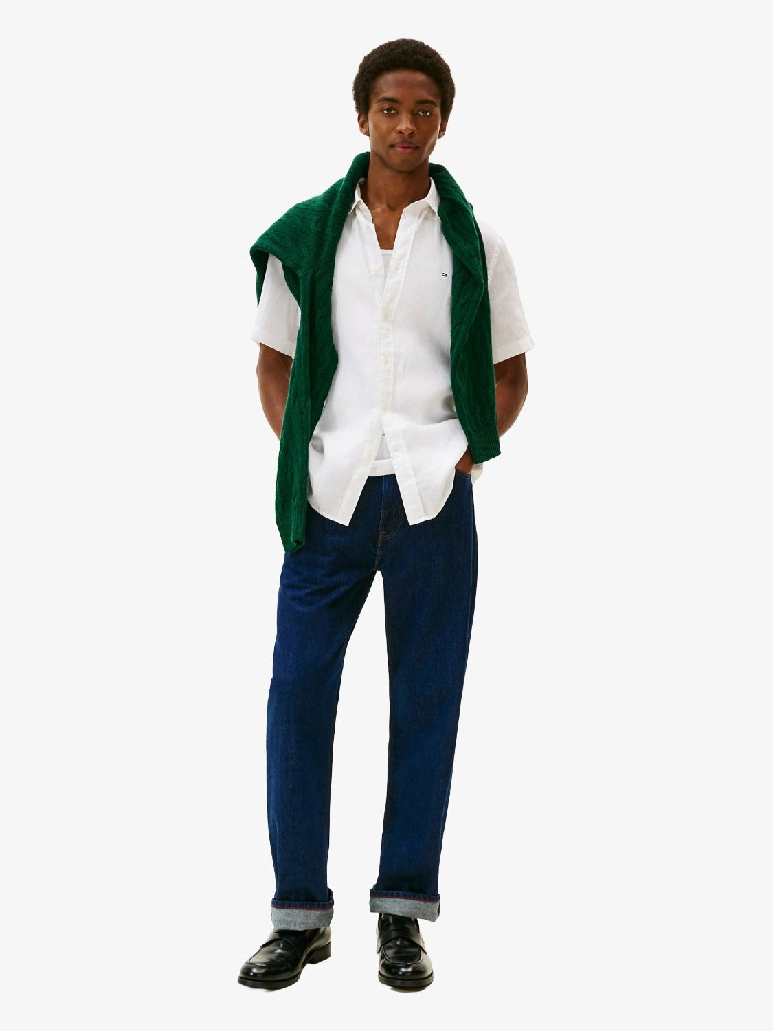 chemise-tommy-hilfiger-blanche-lin-homme-MW0MW41531YBR-porte