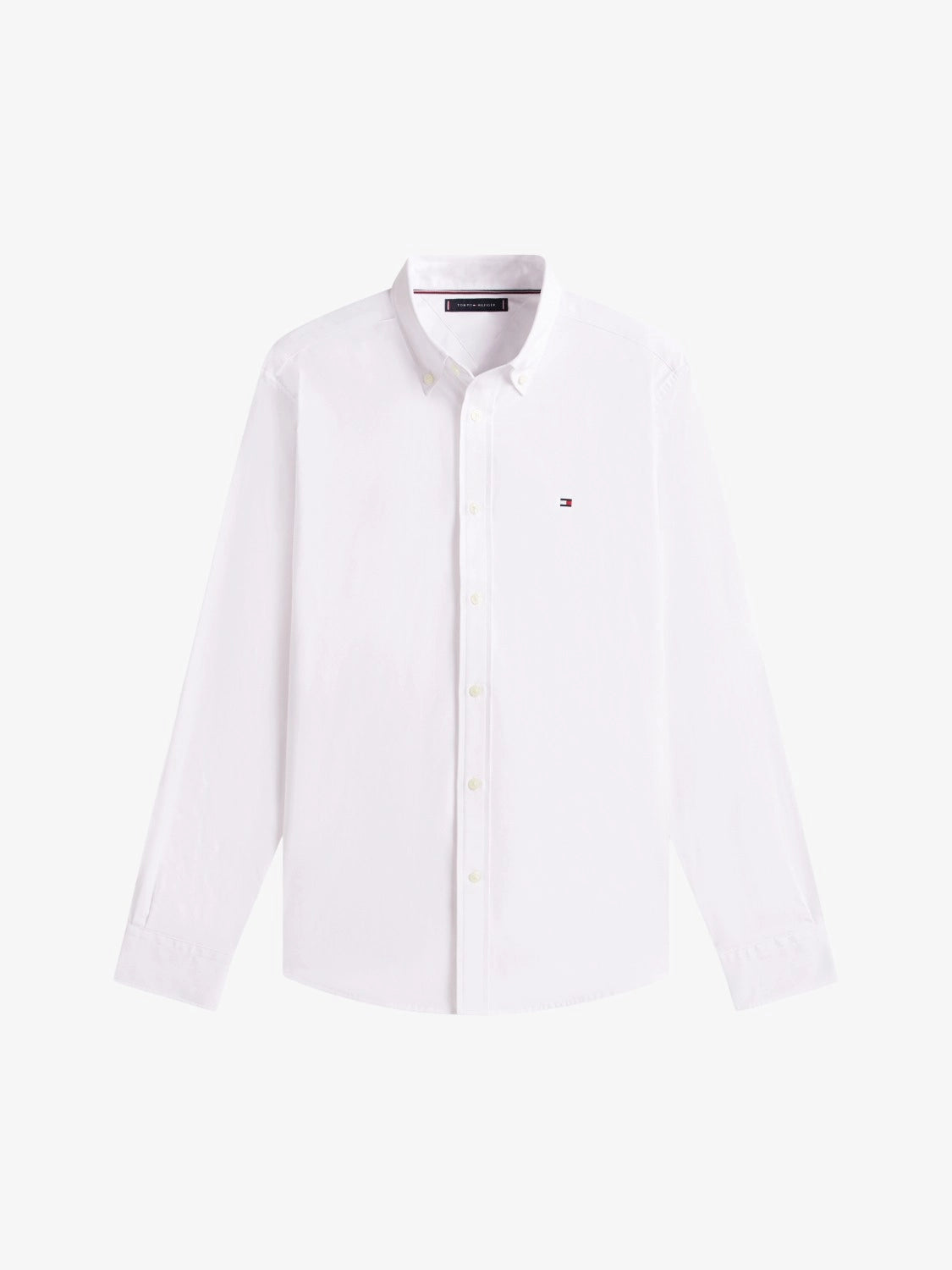 chemise-tommy-hilfiger-blanche-polyester-homme-a-plat