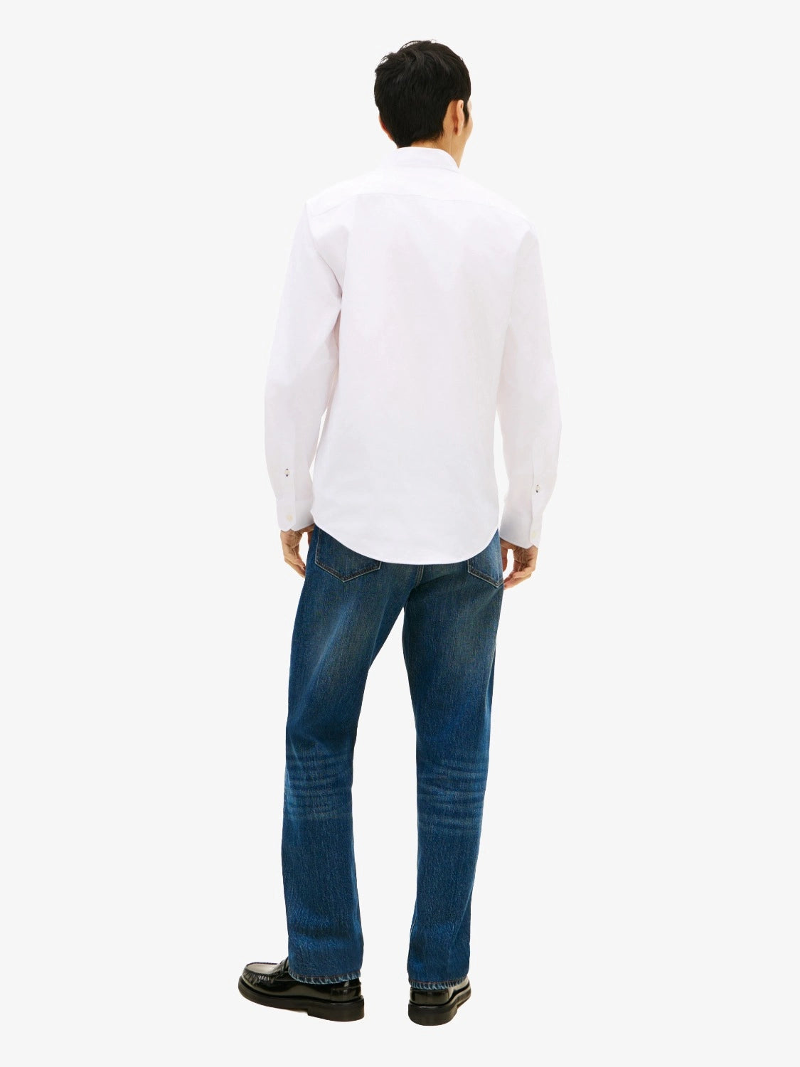 chemise-tommy-hilfiger-blanche-polyester-homme-dos