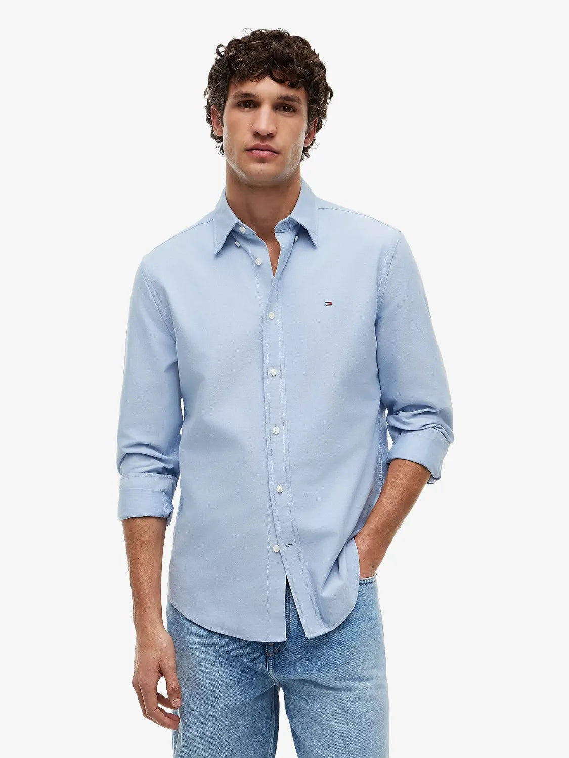chemise-tommy-hilfiger-bleue-homme-MW0MW357740GZ-face