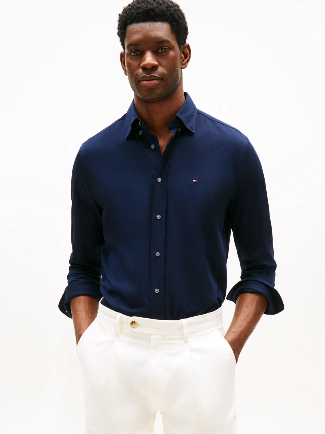 chemise-tommy-hilfiger-homme-marine-face