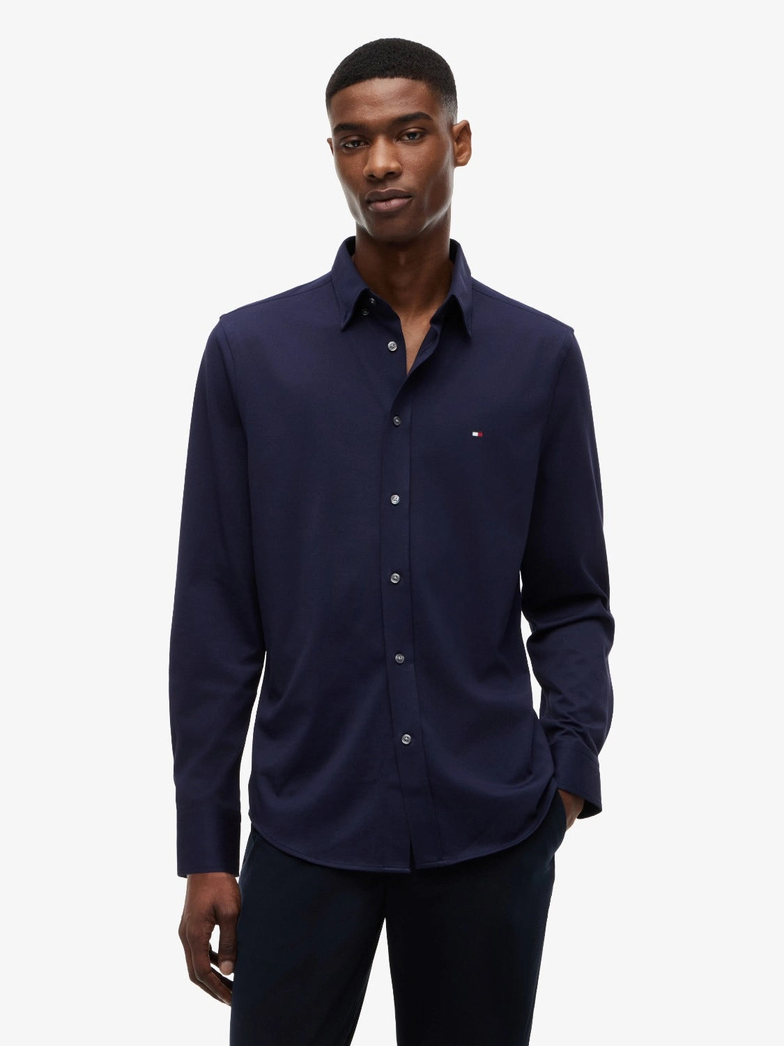 chemise-tommy-hilfiger-marine-homme-MW0MW41059DCC-face