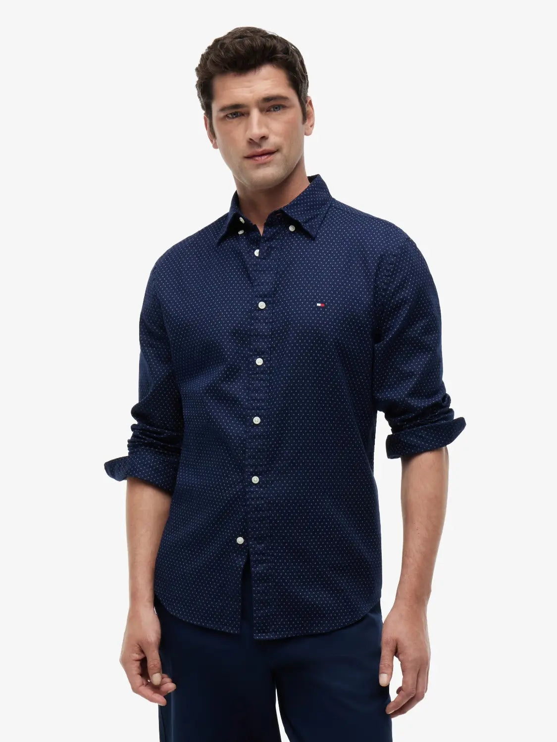 chemise-tommy-hilfiger-marine-hommeMW0MW433180GY-face