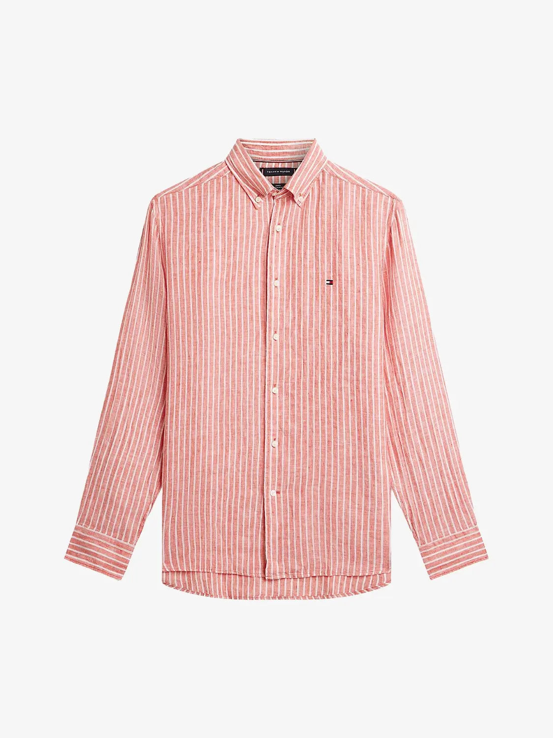 chemise-tommy-hilfiger-orange-lin-homme-MW0MW424000DM-a-plat