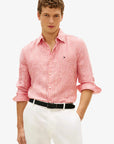 chemise-tommy-hilfiger-orange-lin-homme-MW0MW424000DM-face