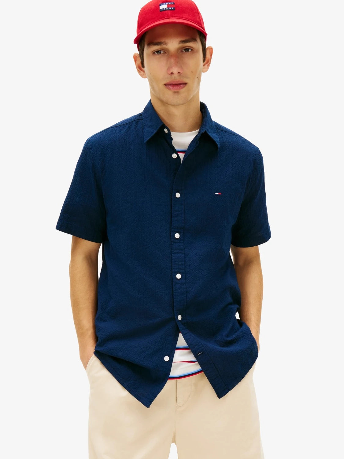 chemise-tommy-jeans-marine-homme-DM0DM22786C1G-face