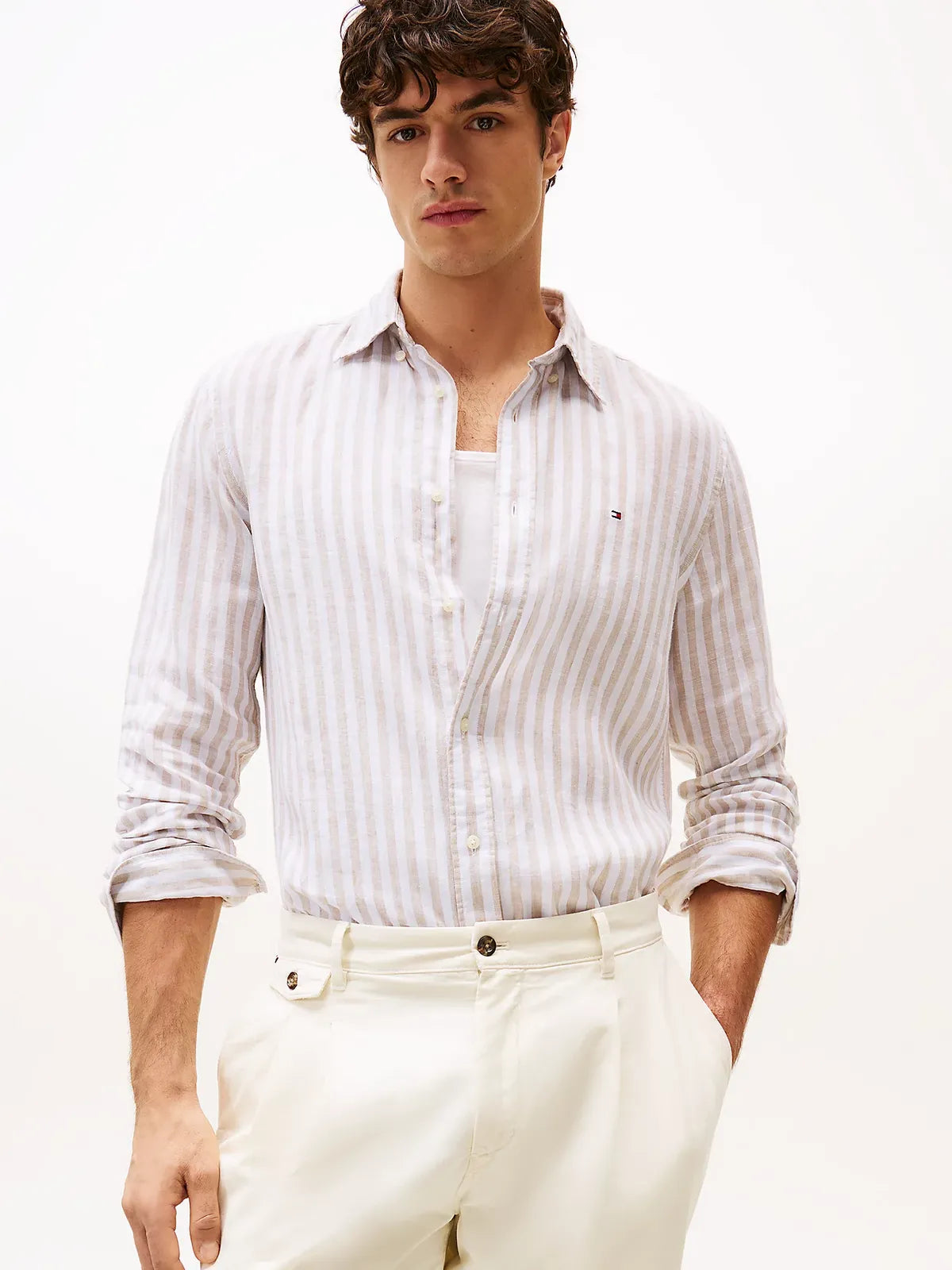chemise-tommyhilfiger-homme-beige-face