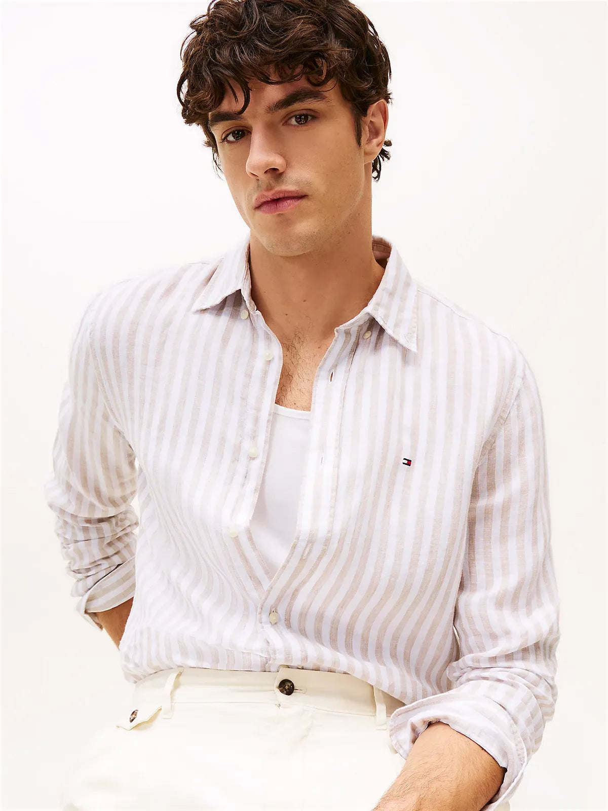 chemise-tommyhilfiger-homme-beige-zoom