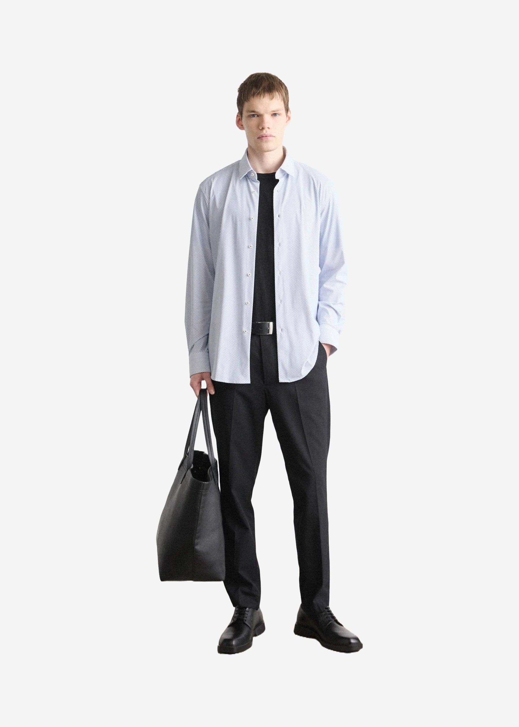 Chemise BOSS bleue homme | Georgespaul 