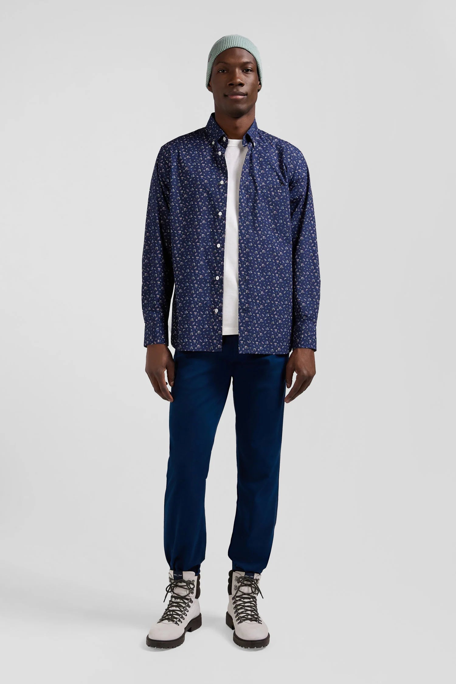 Chemise à motifs Eden Park marine | Georgespaul    