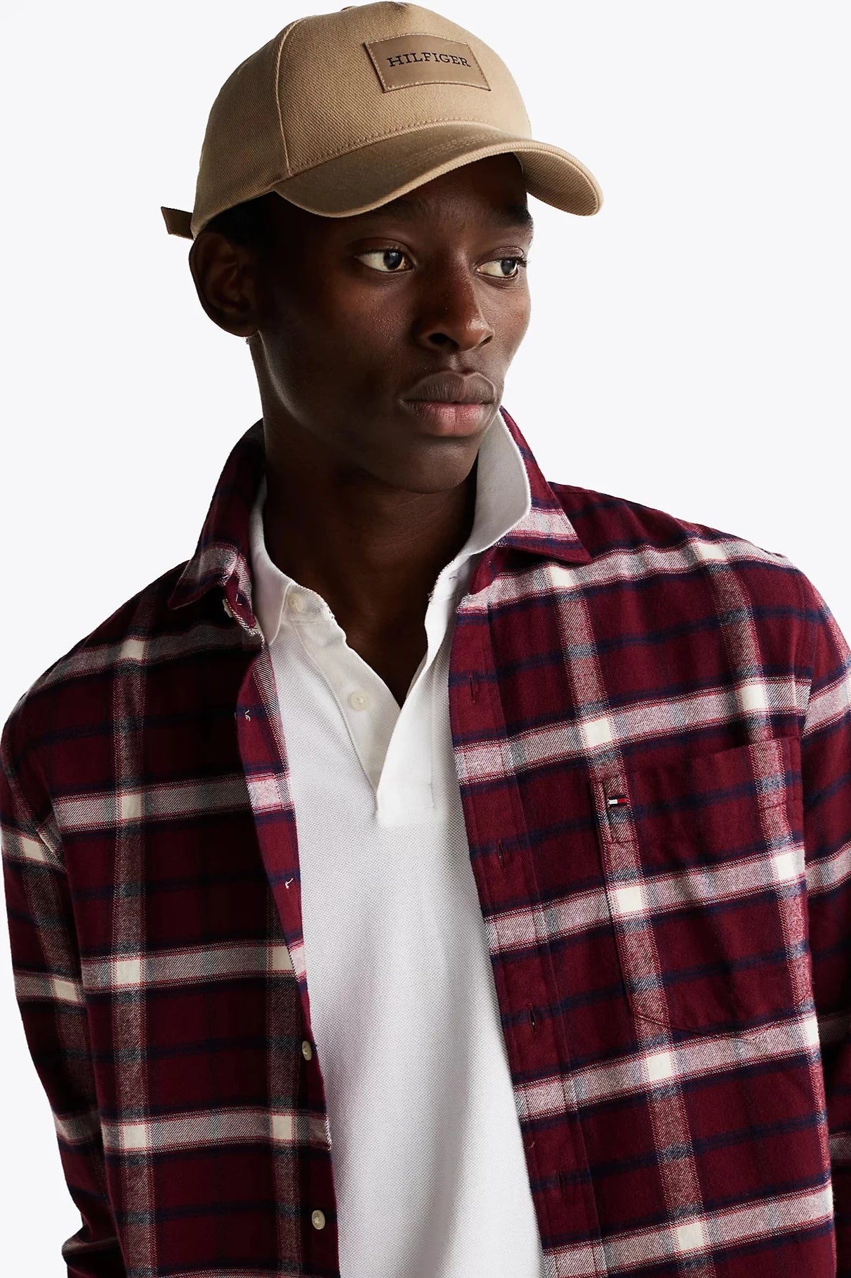 Chemise à carreaux Tommy Hilfiger rouge - Georgespaul 