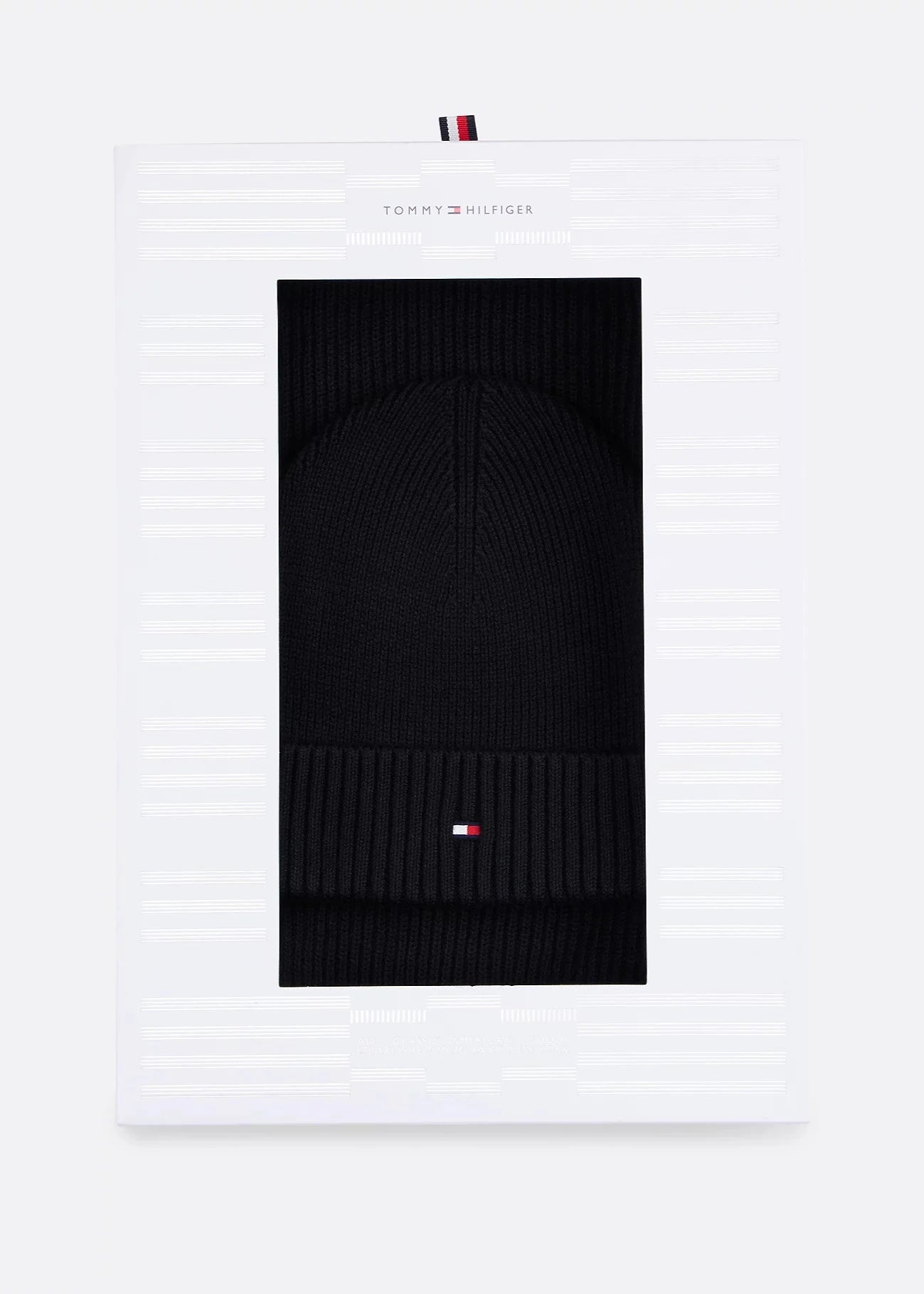 Coffret bonnet et écharpe Tommy Hilfiger noir | Goergespaul 