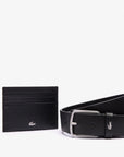 coffret ceinture et porte-cartes Lacoste noir | Georgespaul 