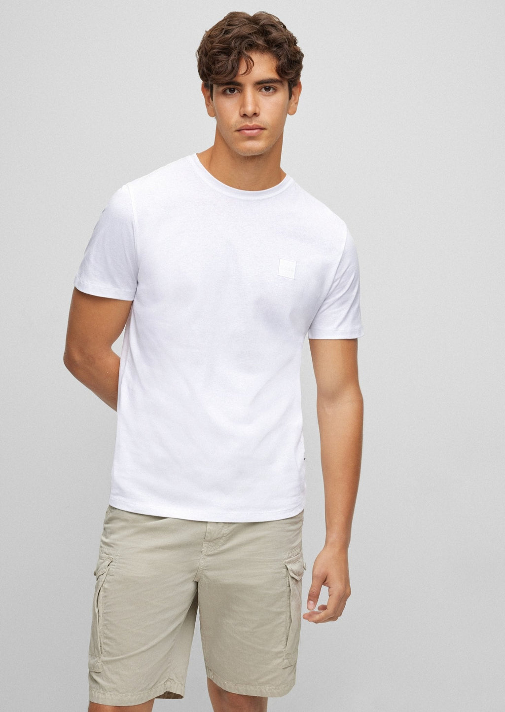 T-Shirt col rond homme BOSS blanc | Georgespaul