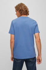 Afbeelding in Gallery-weergave laden, T-Shirt col rond BOSS bleu en coton | Georgespaul
