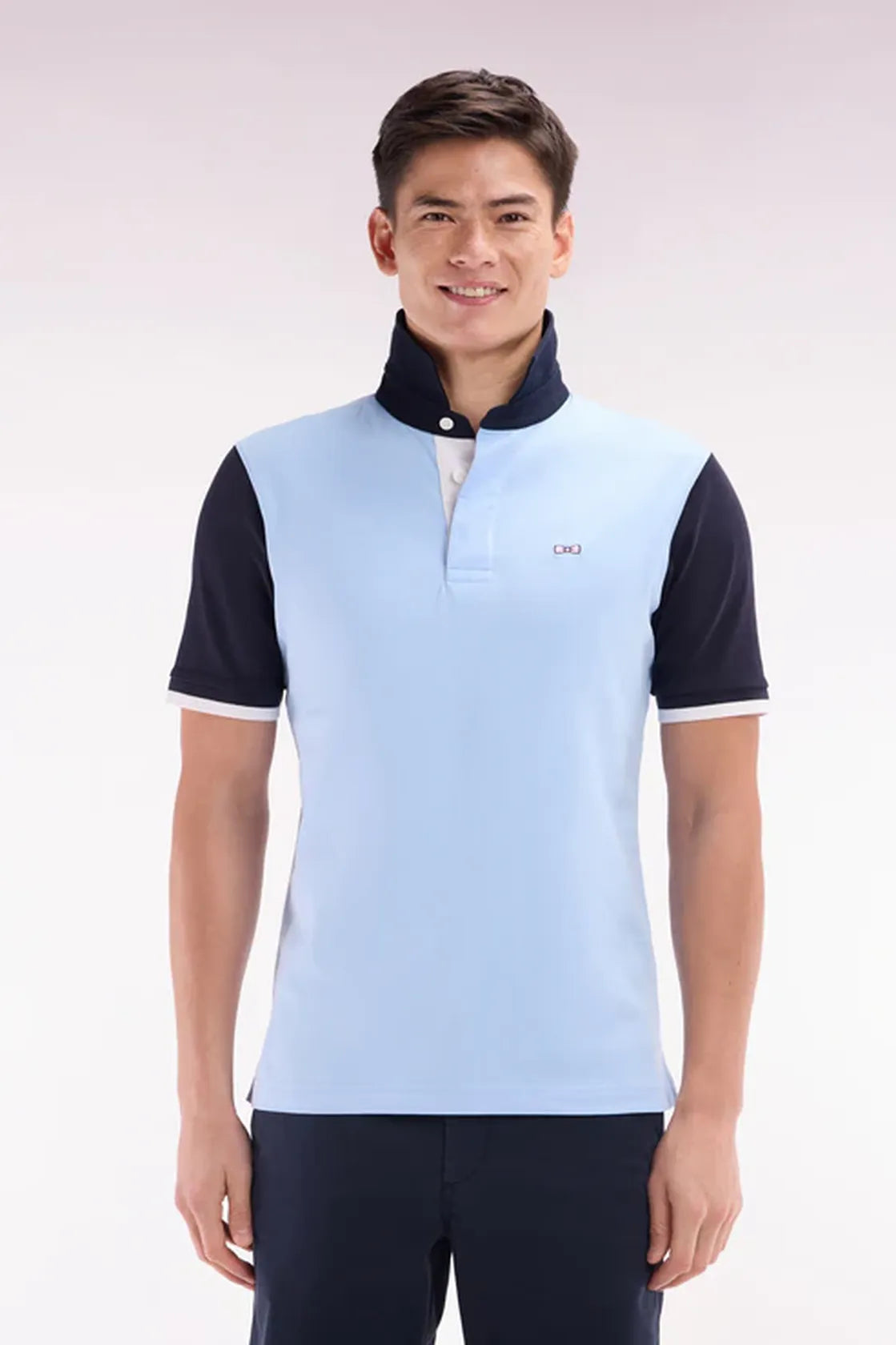 polo-eden-park-homme-bleu-face