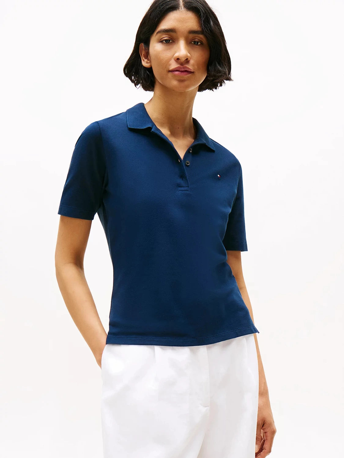 polo-femme-tommy-hilfiger-ww0ww43224c1g-face