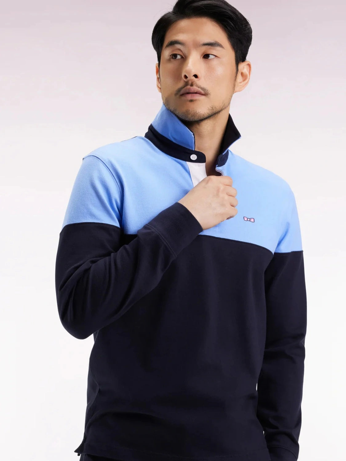polo-manches-longues-eden-park-bleu-homme-face-zoom