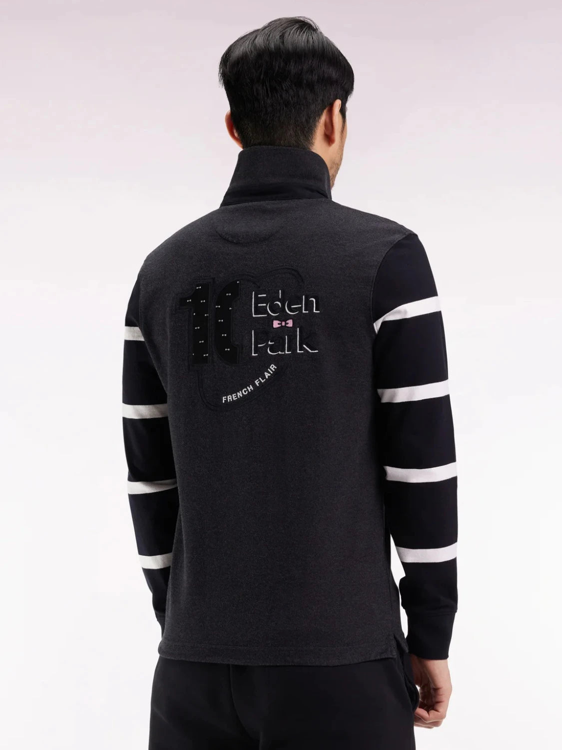 polo-manches-longues-eden-park-gris-homme-dos