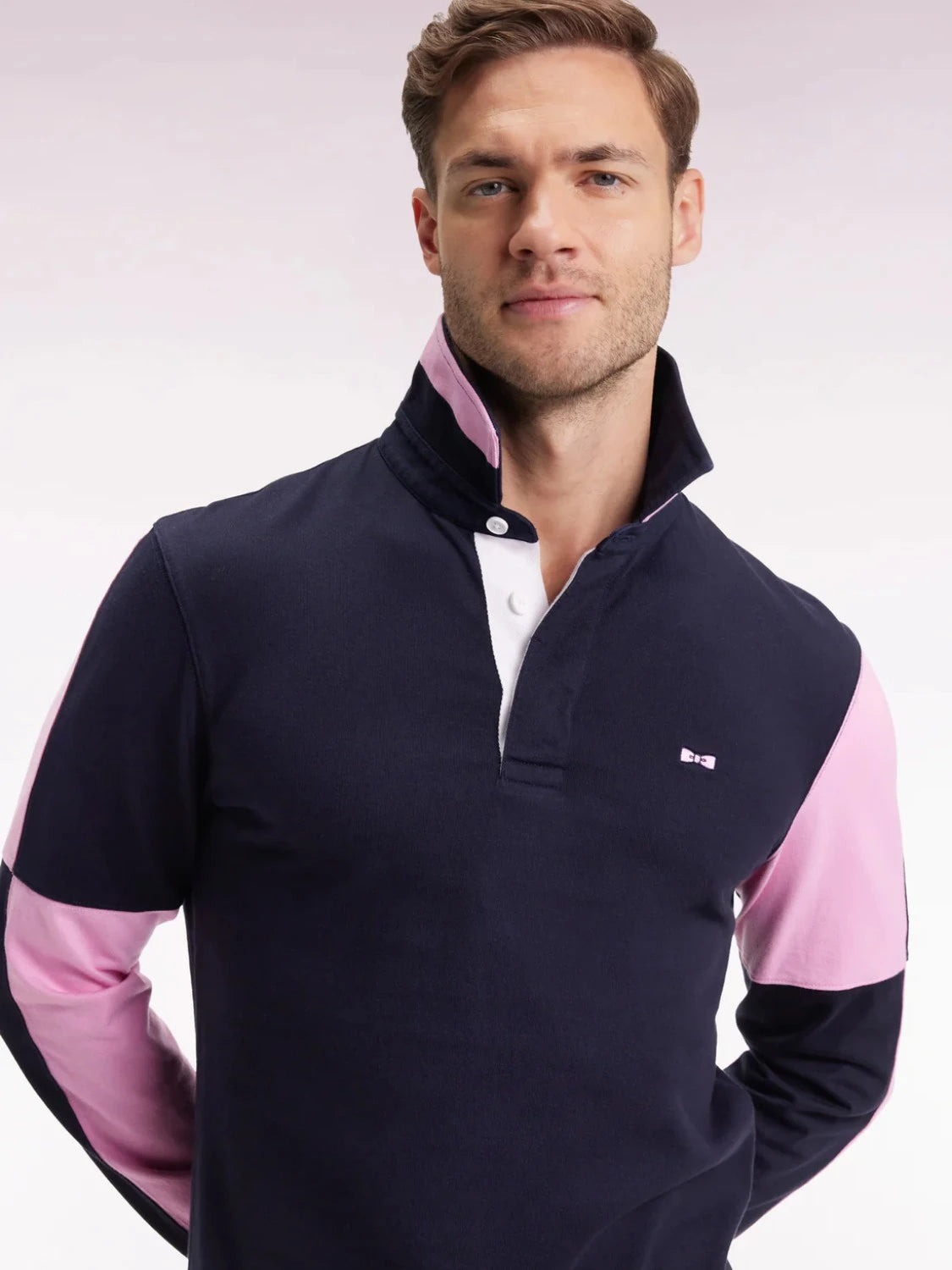 polo-manches-longues-eden-park-rose-marine-homme-face-zoom