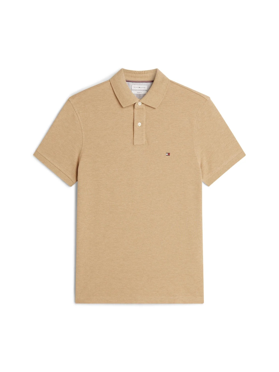 polo-tommy-hilfiger-beige-homme-MW0MW17770GXV-a-plat