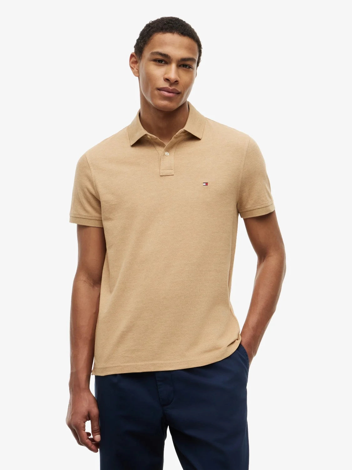 polo-tommy-hilfiger-beige-homme-MW0MW17770GXV-face