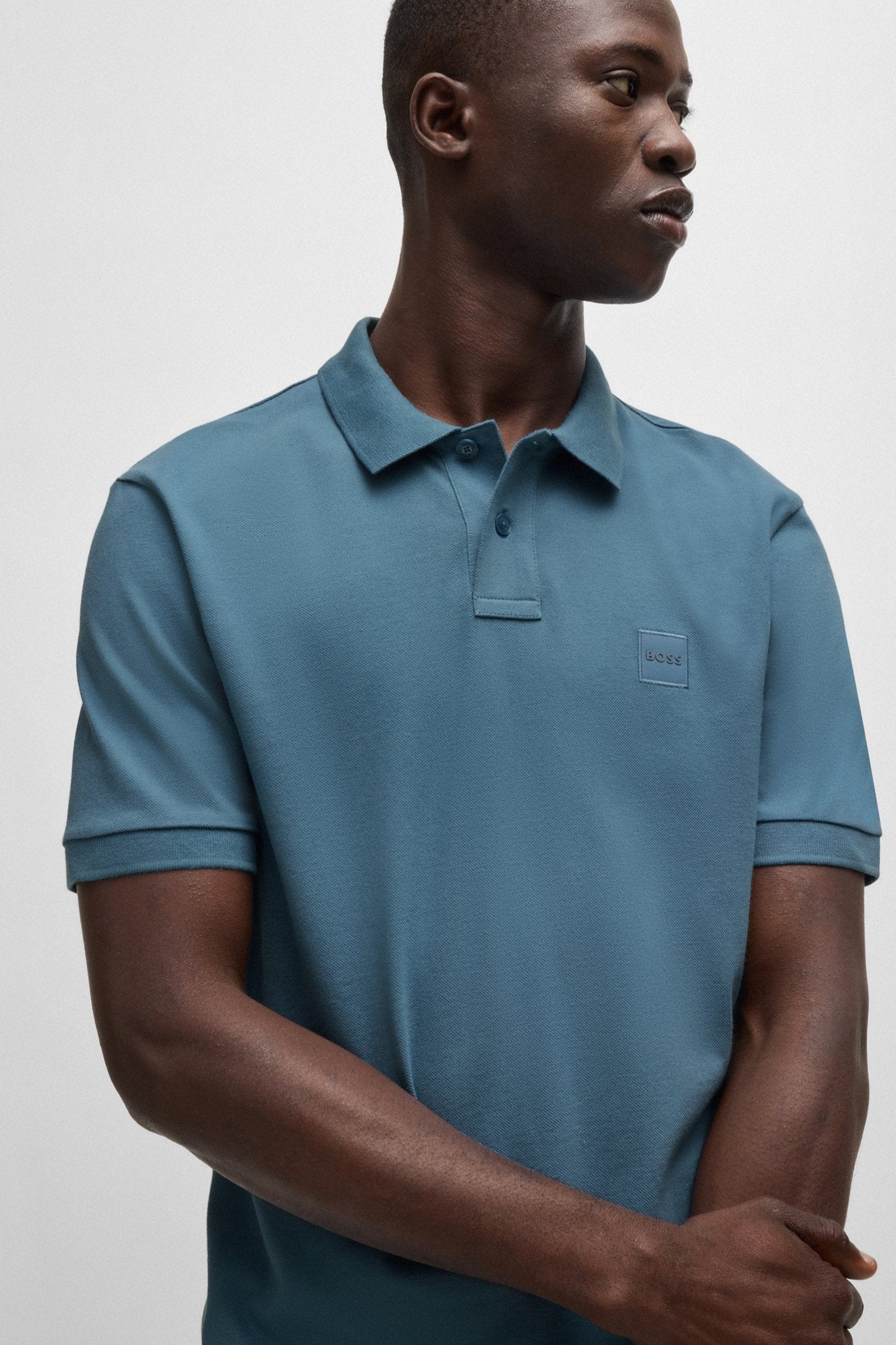 Polo BOSS bleu homme | Georgespaul                 