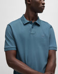 Polo BOSS bleu homme | Georgespaul                 