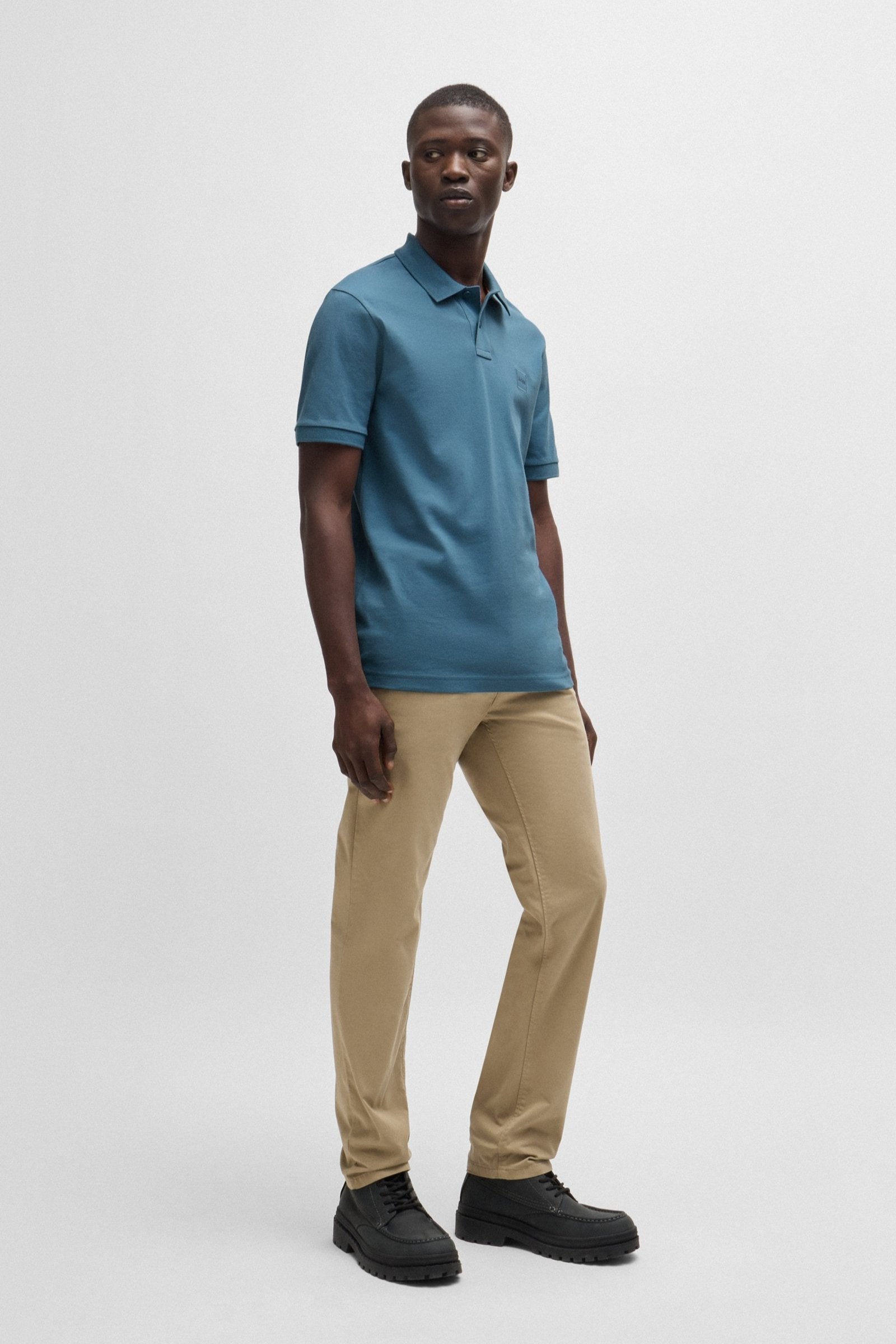 Polo BOSS bleu homme | Georgespaul                 