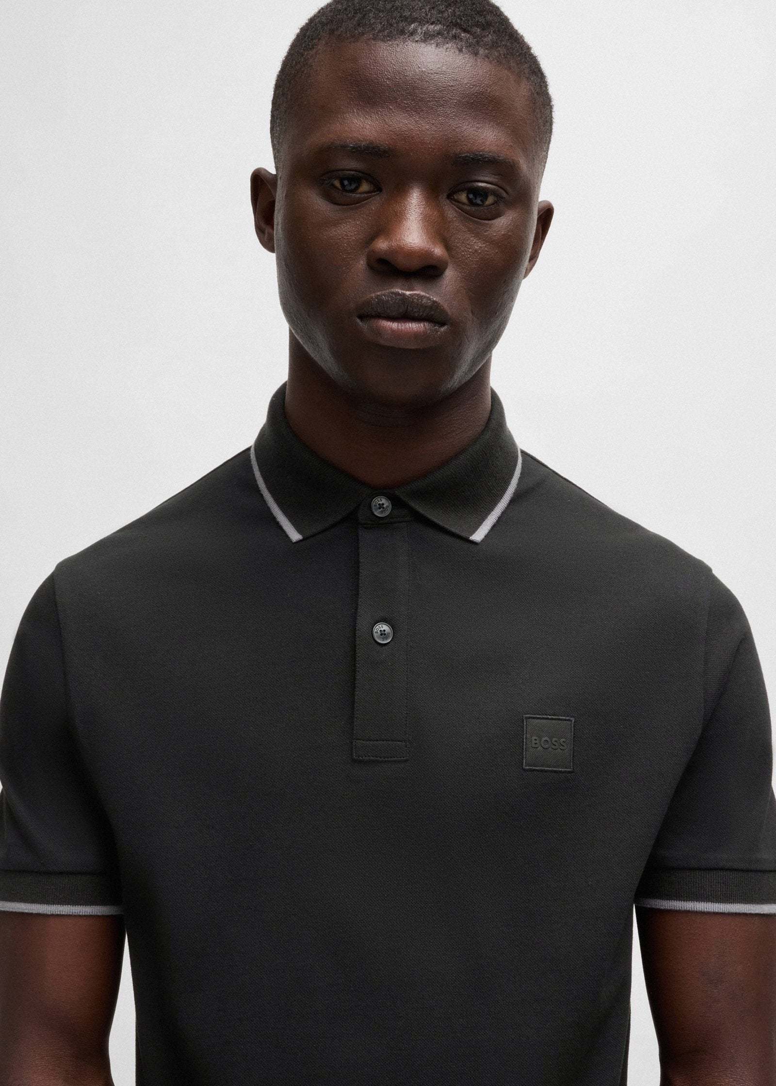 Polo BOSS noir homme | Georgespaul                 